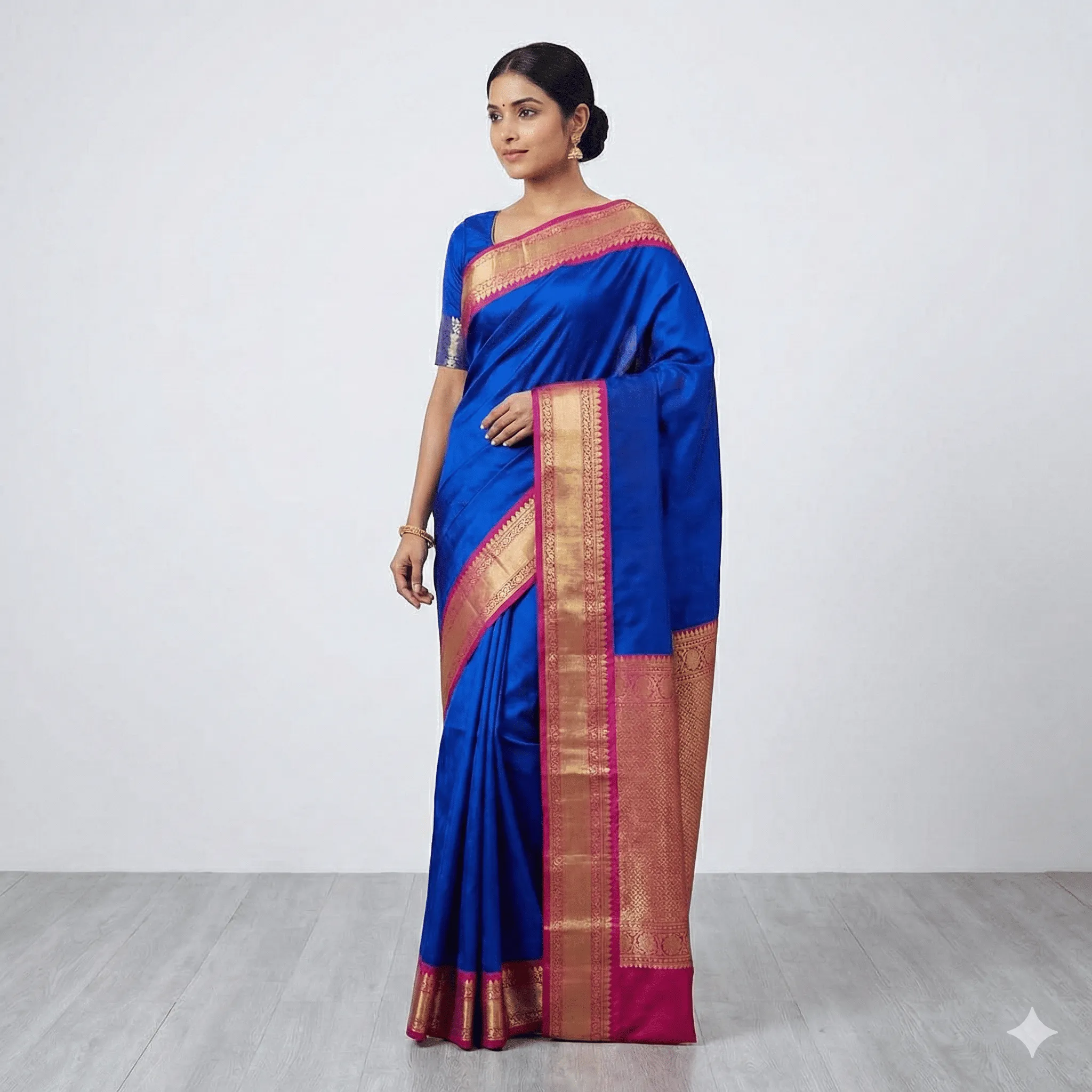 Royal Blue Kanjivaram Silk Saree
